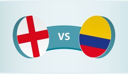 England versus Colombia, team sports competition concept.