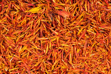background - many dried safflower petals
