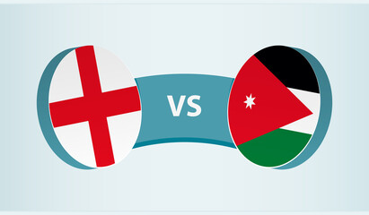 England versus Jordan, team sports competition concept.