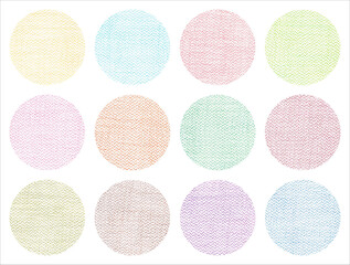 Colourful circles / Coloured pencils / Vector     カラフルな円　色鉛筆
