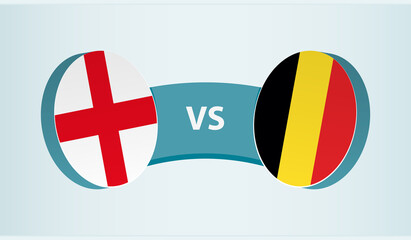 England versus Belgium, team sports competition concept.