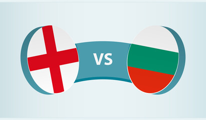 England versus Bulgaria, team sports competition concept.