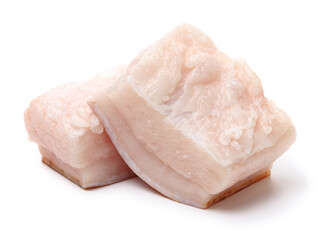  fresh fat on white background