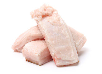  fresh fat on white background