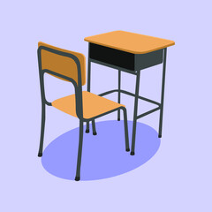 flat ilustration of tables and chairs