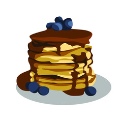 flat ilustration of pancake