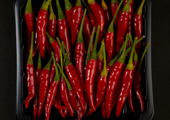Set of guinea-pepper decorate in black texture.