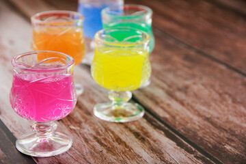 glass glasses with a pattern for drinks