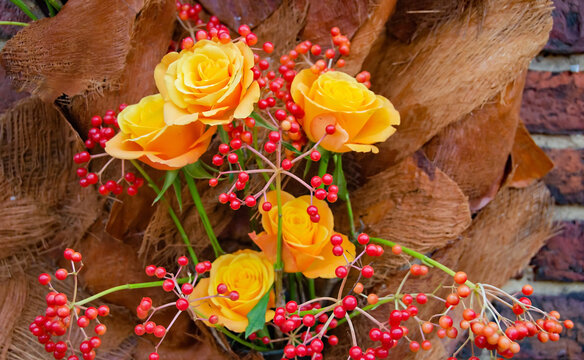 Gelbe Rosen Blumenschtraus 