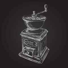 Hand Drawn Sketch Coffee Maker Vector Illustration