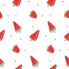 seamless pattern of fruit watermelon. Vector background