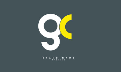 Alphabet letters Initials Monogram logo GC, CG, G and C