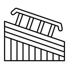Vector Rail Outline Icon Design