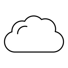 Vector Cloud Outline Icon Design