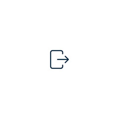 Logout icon. Minimal outline vector