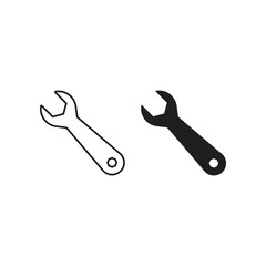 Wrench icon flat vector illustration
