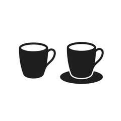 Mug icon flat vector illustration