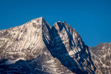 Crédence de cuisine en verre imprimé Lhotse Snow Covered Mountain Peak