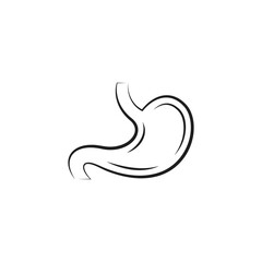 Stomach icon flat vector illustration