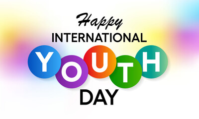 International Youth day is observed every year on August 12. The purpose of the day is to draw attention to a given set of cultural and legal issues surrounding youth. Vector illustration