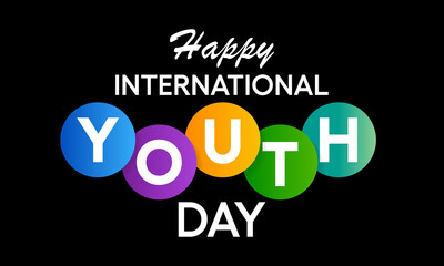 International Youth day is observed every year on August 12. The purpose of the day is to draw attention to a given set of cultural and legal issues surrounding youth. Vector illustration