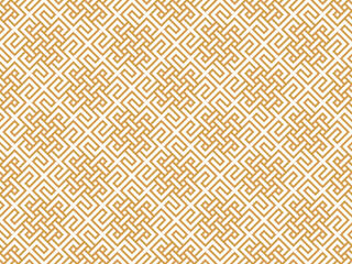 The geometric pattern with lines. Seamless vector background. White and gold texture. Graphic modern pattern. Simple lattice graphic design