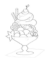 Eis Eisbecher Eiswaffel Sommer Sommerzeit Hitze Kälte Schleckeis Eisdiele Sahne Fruchtbecher Restaurant Ferien Urlaub F-Quadrat Kalorien Zucker 