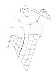 Eiswaffel Eis Sommer Schleckeis Eisdiele Hitze süß f-Quadrat Spaß Sommerhitze Sommerzeit Sommerferien Ferien Eiskaffee Kalorien Genuss Kalt Kälte Waffel Ice cornet summertime summer ice cream 