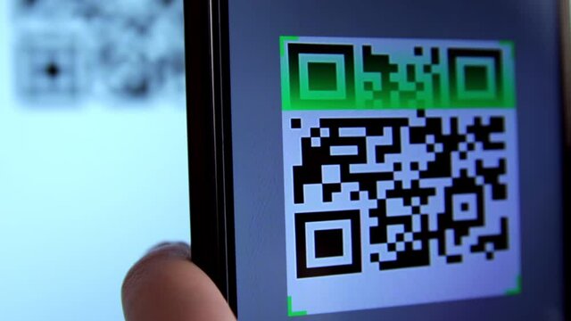 Using Smartphone Scanning QR Code for bill payment option. Qr code payment, E wallet , cashless technology concept.