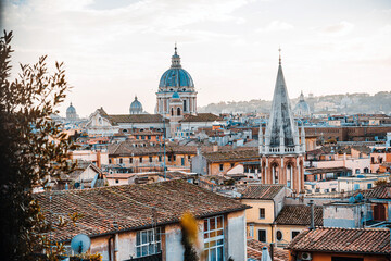 Fototapeta na wymiar Street view of downtown Rome, ITALY