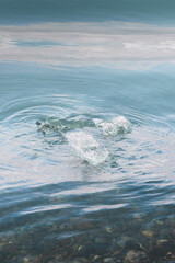 Obraz premium floating iceberg in water