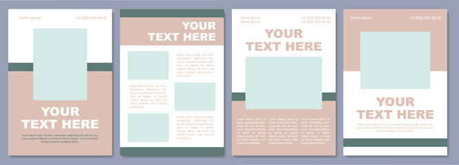 Digital marketing brochure template. Networking events. Flyer, booklet, leaflet print, cover design with copy space. Your text here. Vector layouts for magazines, annual reports, advertising posters