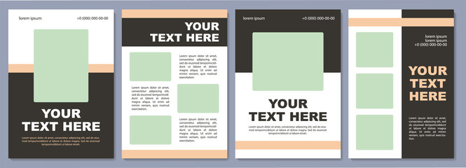 Promotional campaign brochure template. Sales promotions. Flyer, booklet, leaflet print, cover design with copy space. Your text here. Vector layouts for magazines, annual reports, advertising posters