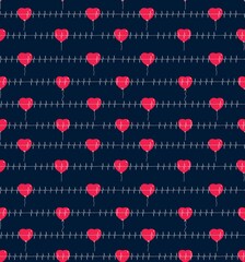 seamless pattern with hearts