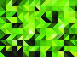 Background with green triangles. General geometric design for patterns, cards, and covers. Vector illustration