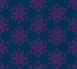 seamless pattern with snowflakes