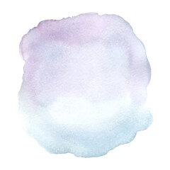 Blue and purple gradient stain watercolor brush shapes