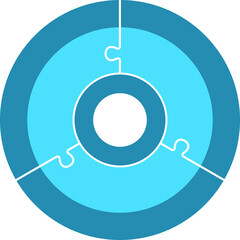Chart, diagram, graph with 3 steps, options, parts, processes with arrows