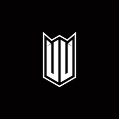 Fototapeta premium UU Logo monogram with shield shape designs template
