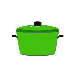 saucepan on a green