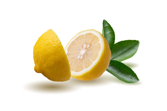 Fresh lemon fruit isolated on white background