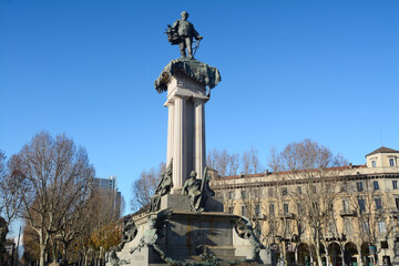 The monument to Vittorio Emanuele II, first king of Italy, is in the center of Turin. It was wanted by his son, King Umberto I.