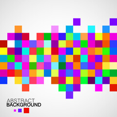 Abstract geometric background of squares. Colorful mosaic design