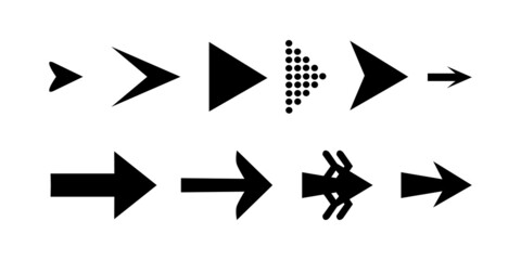 Set of black vector arrow.arrow vector illustration and colection.arrows vector icon.