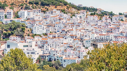 Fototapeta na wymiar White houses in Casares village, Andalusia