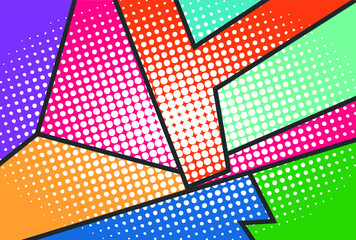 Vintage comic style pop art background