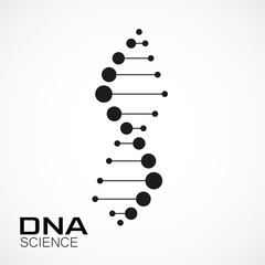 Dna Logo design. Vector template for science and medicine