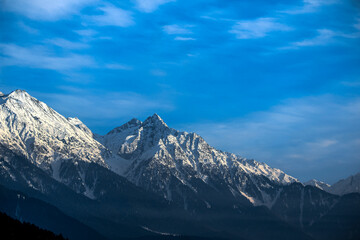 The winter scene in Aru Valley near Pahalgam, Kashmir, India.