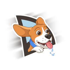 Cute beagle dog sticker pack
