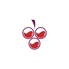 delicious grape wine logo design